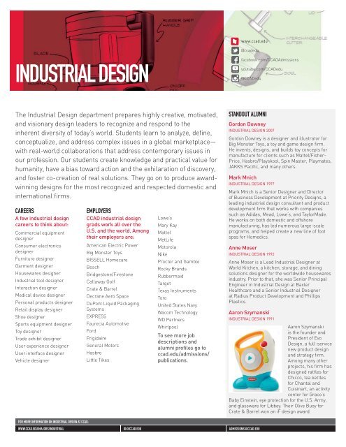 INDUSTRIAL DESIGN - Columbus College of Art and Design