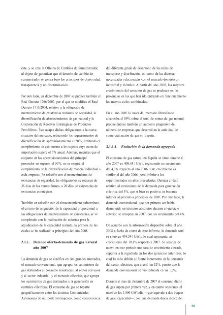 Informe Marco 2008 - ComisiÃ³n Nacional de EnergÃ­a