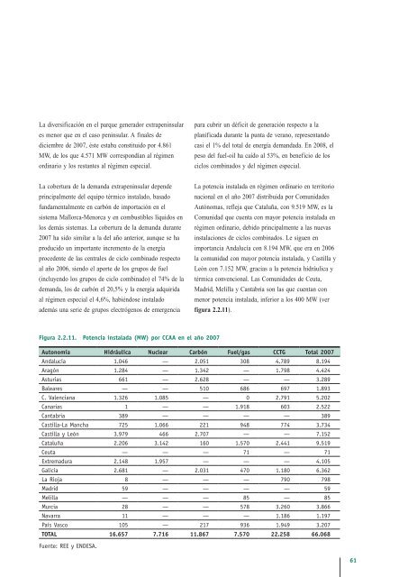 Informe Marco 2008 - ComisiÃ³n Nacional de EnergÃ­a