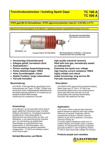 TC 100 A TC 500 A - Leutron GmbH