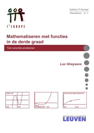 Mathematiseren met functies in de derde graad - TÂ³ - Vlaanderen
