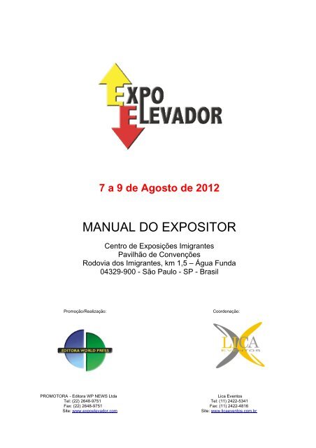 MANUAL DO EXPOSITOR - ExpoElevador