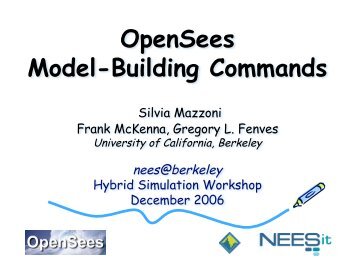 OpenSees Model-Building Commands - nees@berkeley - University ...