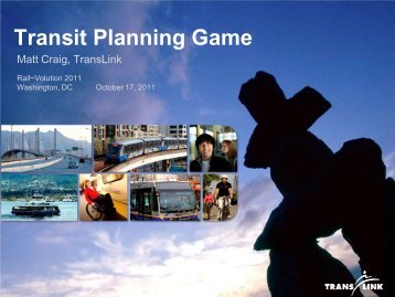 Transit Planning Game - Rail~Volution