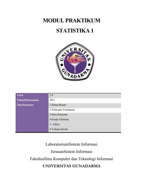 MODUL PRAKTIKUM STATISTIKA 1 - iLab - Universitas Gunadarma