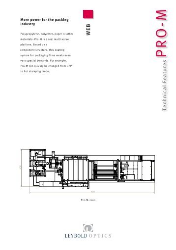 Technical Data PRO-M - Leybold Optics GmbH