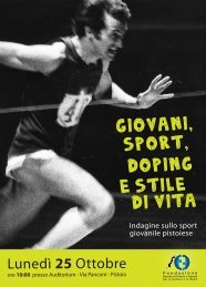 volantino giovani sport doping - Fondazione Banche di Pistoia e ...