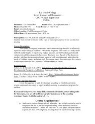 Course Requirements: - Rio Hondo Community College Faculty ...