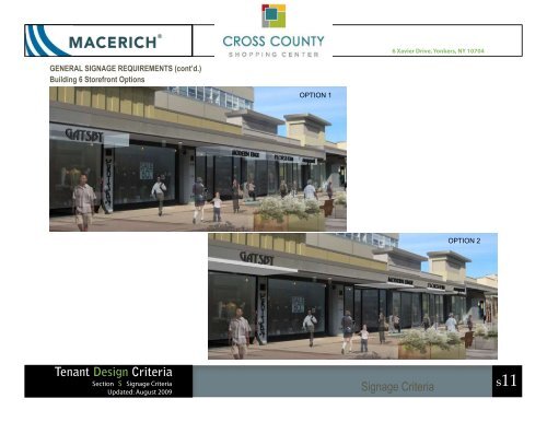 Cross County Shopping Center Signage Criteria Manual - Macerich