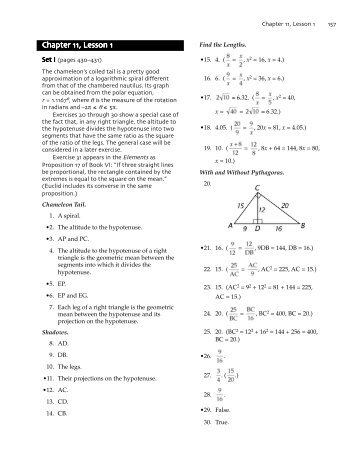 Chapter 11 Answers - BISD Moodle