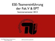 ESE-TeamereinfÃ¼hrung der Fak. V & EPT - EB 104
