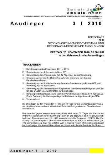 Asudinger 3 l 2010 - Amsoldingen