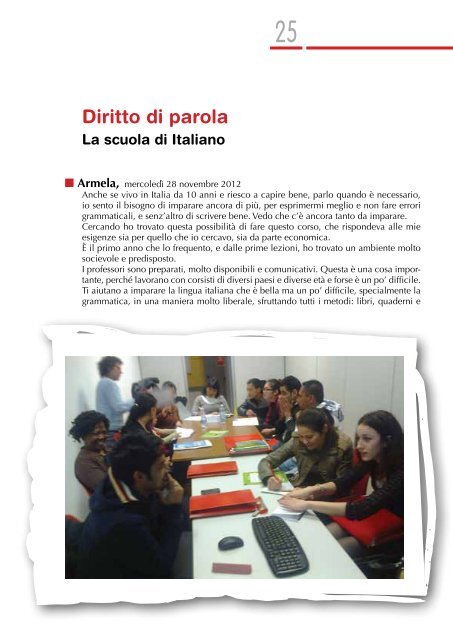 Opuscolo scuola di italiano per migranti 2012/2013 - CGIL Brianza