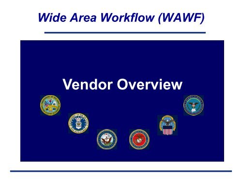 Vendor Overview U S Army