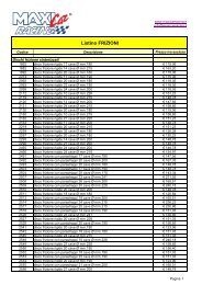 Listino FRIZIONI - Maxi Car Racing