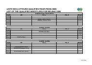 liste des lutteurs qualifies pour pekin 2008 list of the qualified ...
