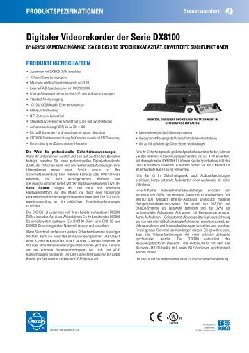 Pelco DX8100 Series DVR_DE_spec - Opto-System-Technik