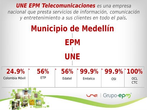 presentaciÃ³n UNE EPM Telecomunicaciones