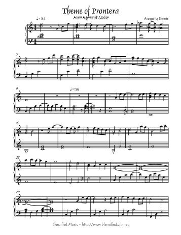 Ragnarok Online - Daily Piano Sheets