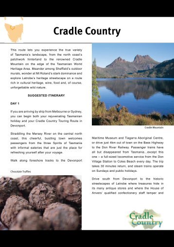 Download Cradle Country Itinerary - Discover Tasmania
