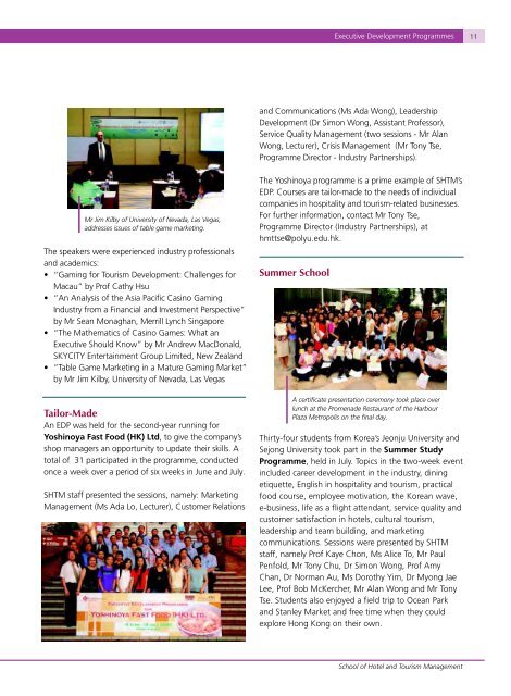 Vol 6 Issue 2, September 2006 - School of Hotel & Tourism ...