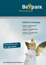 Ausschreibeunterlagen 2013 - Weihnachtsmarkt im Bellpark