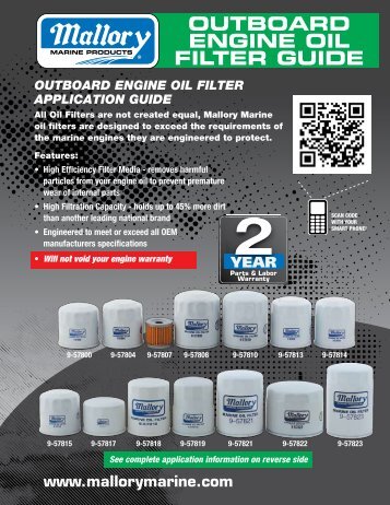 OUTBOARD ENGINE OIL FILTER GUIDE - Boat Parts