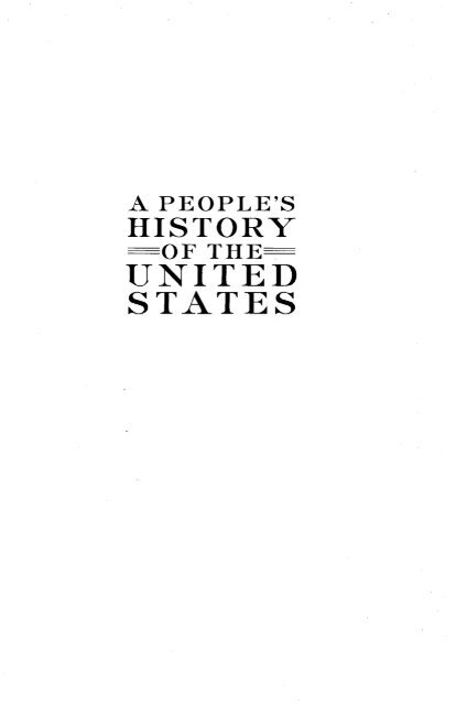 HIST 1700 Zinn Peoples History.pdf - Saginaw Valley State University