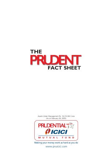 Fund Fact Sheet for Feb - Prudential ICICI Asset Management