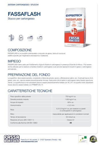 Scheda Tecnica - Fassa Bortolo