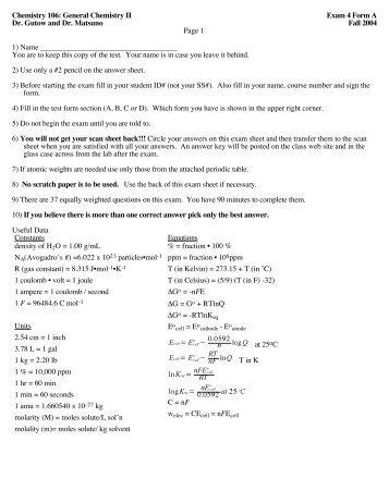 Sample Exam 4