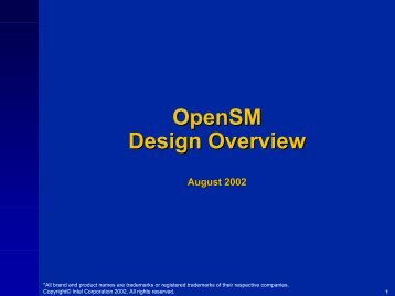 OpenSM Objects - InfiniBand