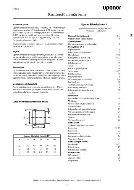 Tutustu Uponorin kiinteistÃ¶viemÃ¤rÃ¶intiesitteeseen (.pdf) - Netrauta.fi