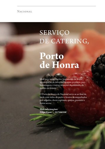 Restaurante Nacional Catering porto de honra