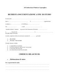 Documentazione di studio - Ambasciata d'Italia