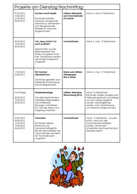 Elternbrief FrÃ¼hjahr 2012 - Familienzentrum St. Martin Benninghausen