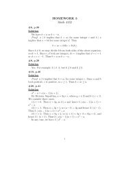 HOMEWORK 3 Math 4132 - the UHCL Math Department