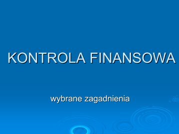 KONTROLA FINANSOWA - Katowice