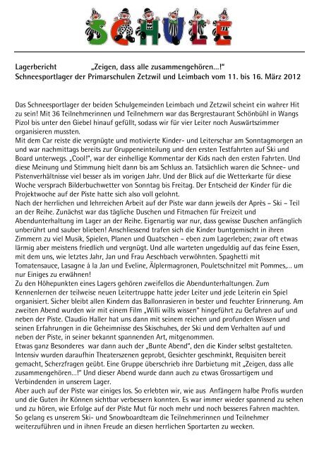 Ausgabe Mai 2012 - Leimbach