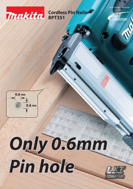 BPT351 Cordless Pin Nailer - Makita