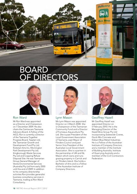 2011/2012 Annual Report - Metro Tasmania