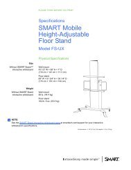 SMART Mobile Height-Adjustable Floor Stand ... - ChooseAV.co.uk
