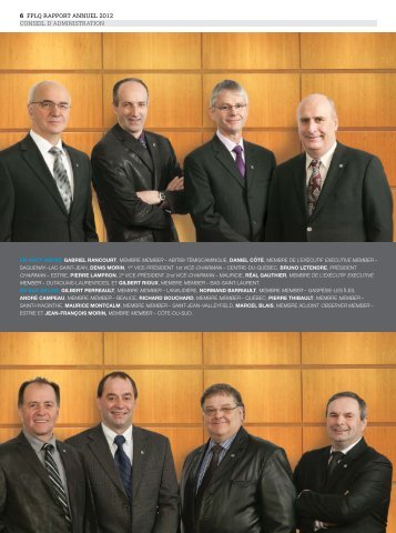 6 FPLQ RaPPoRt annueL 2012 conseiL d'adMinistRation