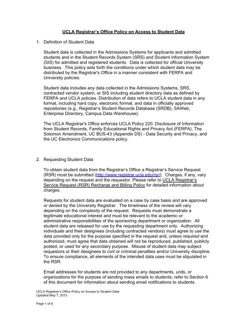ferpa form clemson
Policy on Access to Student Data - Registrar - UCLA ferpa form clemson
Policy on Access to Student Data - Registrar - UCLA