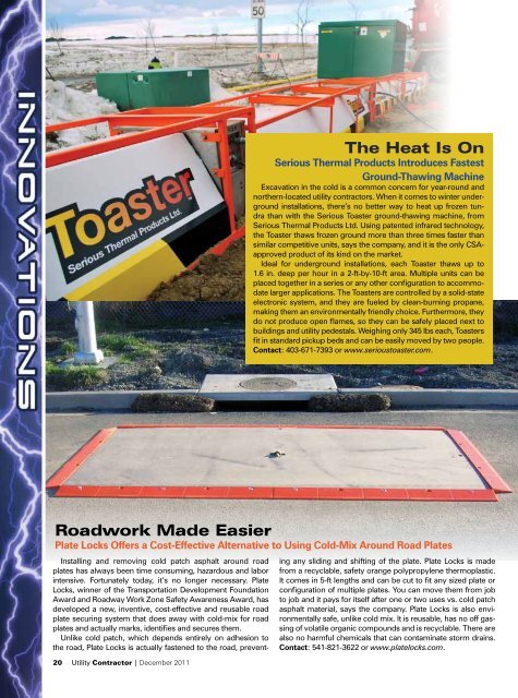 View Full December PDF Issue - Utility Contractor Online