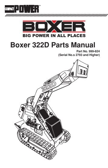 Boxer 322D Parts Manual - Boxer Power and Equipment