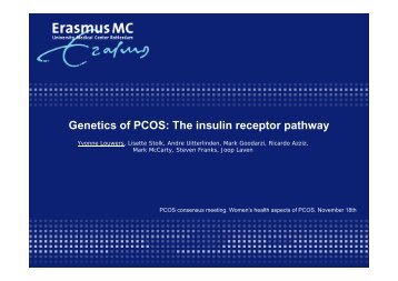 Genetics of PCOS: The insulin receptor pathway - eshre