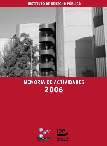 Memoria de actividades 2006 - Instituto de Derecho PÃºblico
