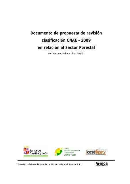 Documento de propuesta de revisiÃ³n clasificaciÃ³n CNAE â€“ 2009 en ...