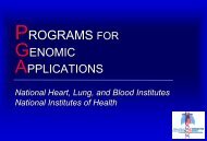 programs for genomic applications - PhysGen - Medical College of ...